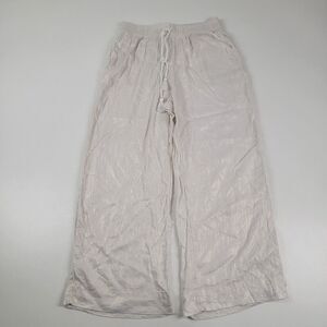 Tahari Wide Leg Linen Blend Pants Womens Size Medium Hippy Bohemian Boho